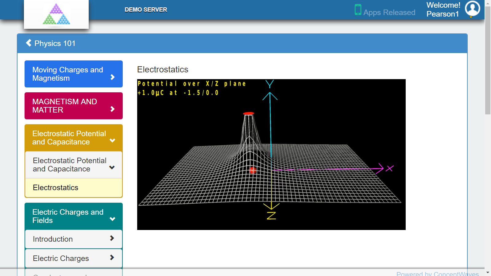 iLearn course / LMS view — real product screenshot (demo server)